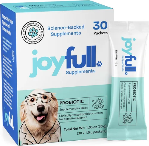 Joyfull Probióticos para perros - Apoya la salud intestinal, el sistema inmunológico, la diarrea ocasional, la salud digestiva, los gases y la