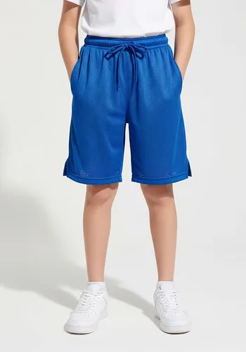 Miniatura 3 de Andrew Scott Pantalones cortos deportivos de baloncesto para niños con rendimiento activo y estilo de malla, varios paquetes