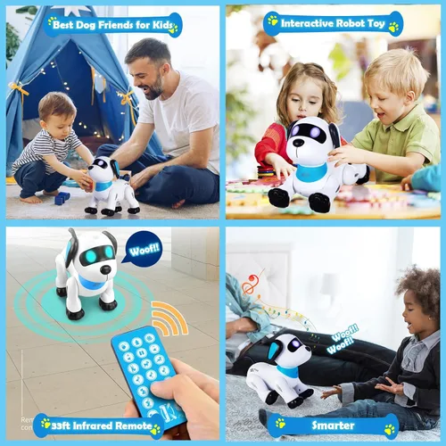 Miniatura 7 de yiman Perro Robot de Juguete con Control Remoto – Perro Robot Inteligente Programable para Niños de 3+, Juguete de Mascota Electrónico con Baile