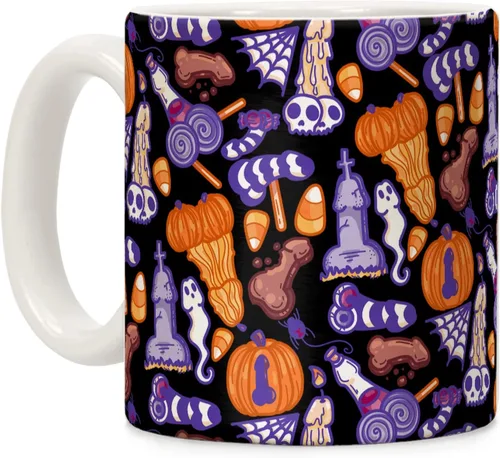 Miniatura 77 de LookHUMAN Taza de Café de Halloween – Halloween Is Meowgical Tazas, Taza de Café Espeluznante Idea de Regalos de Taza, 15 Onzas 10-Blanco