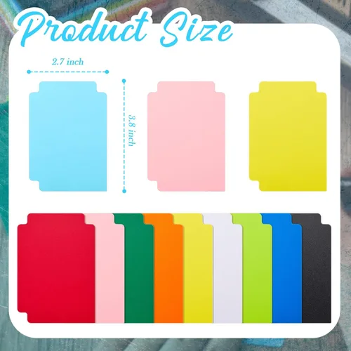 Miniatura 2 de 50 separadores de tarjetas intercambiables de plástico, separador esmerilado con pestañas, vertical estándar compatible con Games Sports TCG, 2.7 x