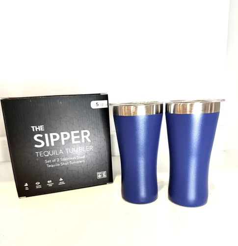 The Sipper™ El vaso original de tequila. Acero inoxidable aislado de 5 onzas mantiene tu espíritu a la temperatura perfecta. Vaso de chupito de