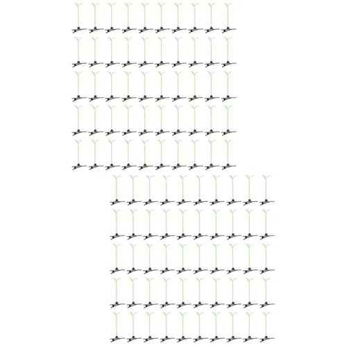 Miniatura 3 de HANABASS 100 clips para rave, horquillas para rave, horquillas para plantas pequeñas, divertidas y lindas pasadores de hierba de primavera