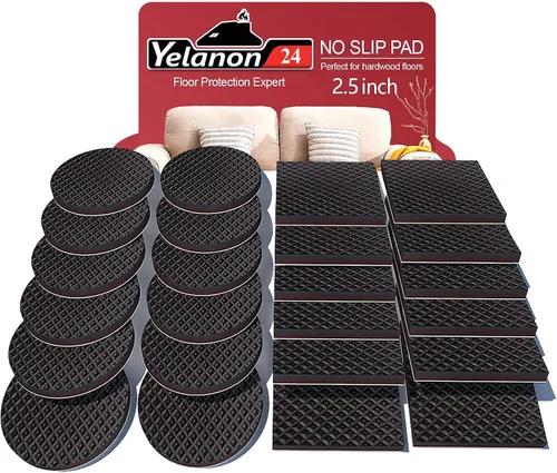 Miniatura 11 de Yelanon Almohadillas Antideslizantes para Muebles - 36 piezas de 1'' Agarraderas Antideslizantes para Patas de Muebles Pies de Goma Autoadhesivos