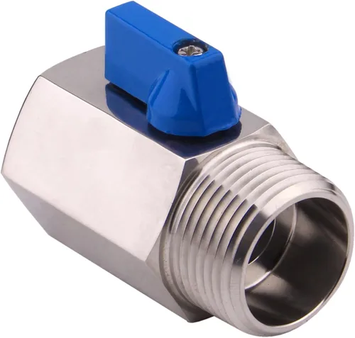 Miniatura 3 de DERNORD Válvula de bola de acero inoxidable Mini rosca NPT (1" hembra y macho)