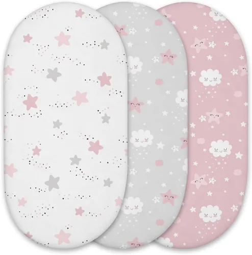 Miniatura 19 de Sábanas de moisés para Mika Micky, Evolur, Larex, Taylengrow Baby, Newton Baby Bedside Sleeper por TansyPanda, 3 piezas, 33 x 20, ultra suaves, Gris