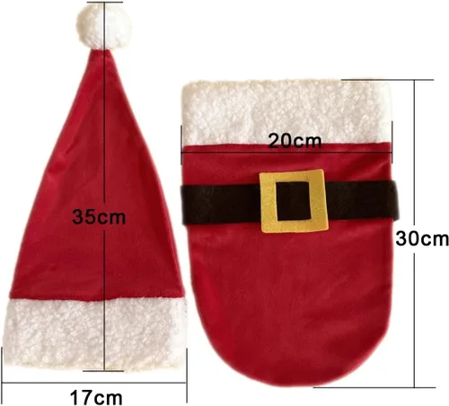 Miniatura 5 de Ropa de Navidad para recién nacido, accesorios para sesión de fotos, ropa de ganchillo, pantalones de sombrero rojo de Papá Noel, accesorios
