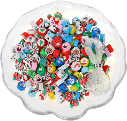 Miniatura 33 de 100 piezas de cuentas espaciadoras de arcilla polimérica de animales para joyería de mujer, pulseras, collares, aretes, accesorios de bricolaje
