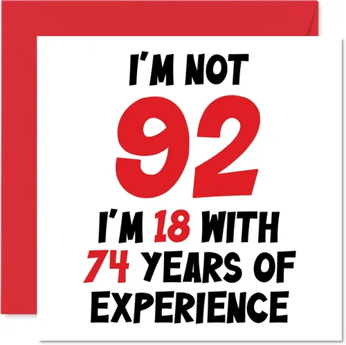 Miniatura 18 de Tarjeta de cumpleaños número 100 para mujeres y hombres, no 100, soy 18 con 82 años de experiencia, divertida tarjeta de felicitación de feliz