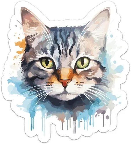 Miniatura 12 de Generic Colorida acuarela Shih Tzu - Calcomanía de vinilo impermeable para automóvil, laptop, pared, ventana, botella de agua, tamaño adhesivo