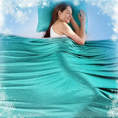 KMUSET Manta refrescante (50 x 60 pulgadas), manta refrescante de verano de doble cara para personas que duermen con calor y sudores nocturnos,