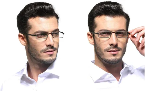Miniatura 6 de Paquete de 2 lentes de lectura de medio marco para hombres y mujeres, ligeros para lectura de computadora con estuche portátil 1.00