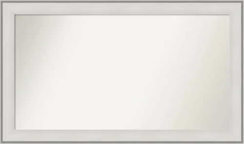 Amanti Art Espejo de baño blanco para sobre el fregadero, 29 x 49 pulgadas, espejo de tocador rectangular blanco imperial, marco de madera Imperial