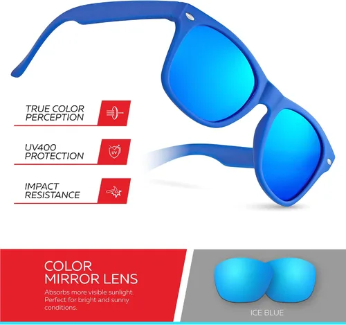 Miniatura 97 de Retro Rewind Lentes de sol para niños y niñas de 3 a 12 años, inastillables, UV400, lentes de sol para niños pequeños