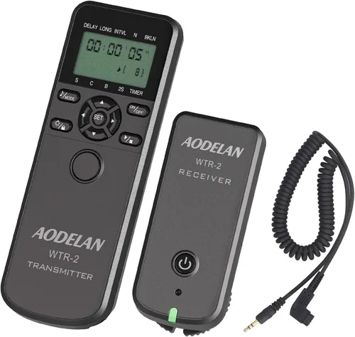 AODELAN Temporizador de intervalómetro inalámbrico, control remoto, liberación de obturador de larga exposición para Sony A99 A77II A77 A33 A55 A57
