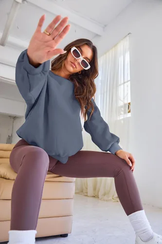 Miniatura 3 de EFAN Sudaderas de gran tamaño con cuello redondo Y2K para mujer, sudaderas con capucha para otoño, moda 2025, ropa para adolescentes y niñas, lindo