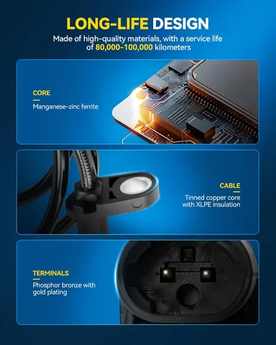Miniatura 6 de PHILTOP Sensor de velocidad de rueda ABS delantero derecho compatible con Honda Accord 2003-2007, Acura TSX 2004-2008, juego de 2 sensores ABS