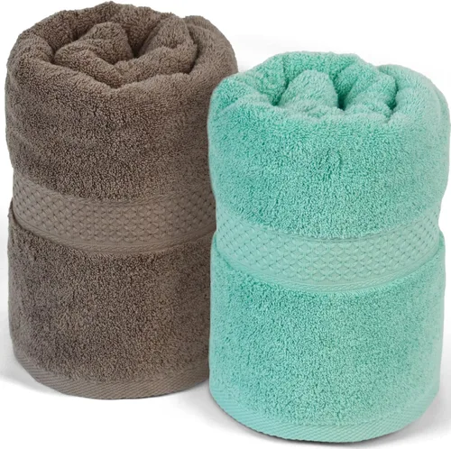 Miniatura 6 de Cleanbear Toallas de Baño Suaves Toallas de Ducha Juego de 2 con Colores Variados 100% Algodón Toallas de Baño para Hombres y Mujeres de Secado