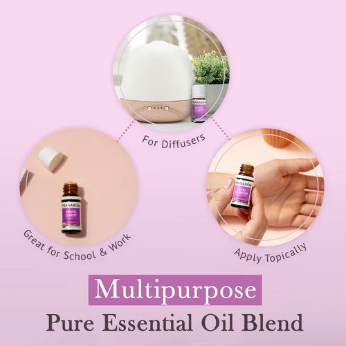 Miniatura 5 de Pranarom - Aceite esencial de claridad mental y enfoque, aceite esencial puro para difusores, aceite aromático revitalizante, lavanda, limón, menta