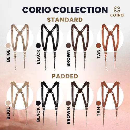 Miniatura 9 de C Coiro Camera Harness for 2 Cameras Dual Shoulder Leather Camera Strap for DSLR/SLR, Camera Straps for Photographers Canela