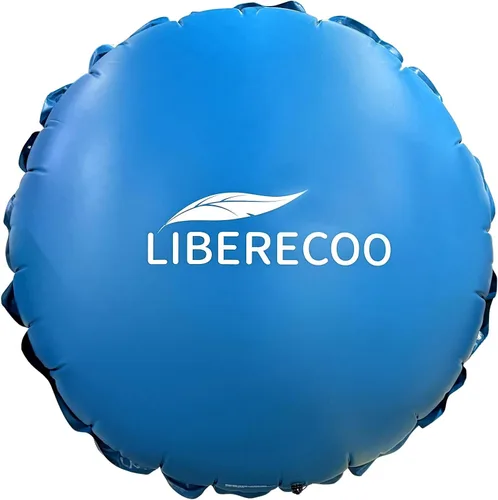 Miniatura 12 de LIBERECOO Almohadas de piscina redondas de 4 pies para piscinas sobre el suelo - Almohadas de invierno súper duraderas de 0.4 mm Almohadas
