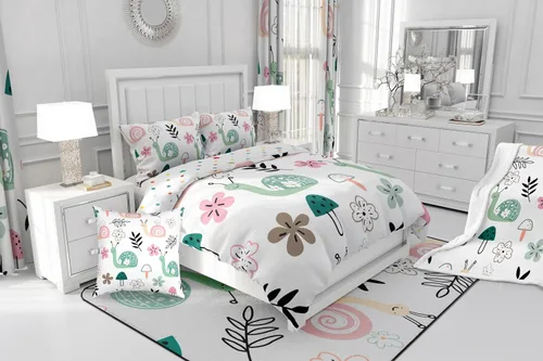 Miniatura 4 de Decoración de habitación kawaii, juego de funda de edredón arcoíris para niñas, tamaño individual, para niños y niños, lindo diseño de nubes
