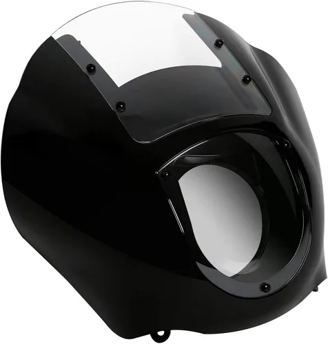 TCT-MOTORPARTS Carenado de un cuarto y parabrisas compatible con Harley Dyna Fat Bob 1995-05 FXR 86-94 Sportster Iron 883 1200 1988-2012