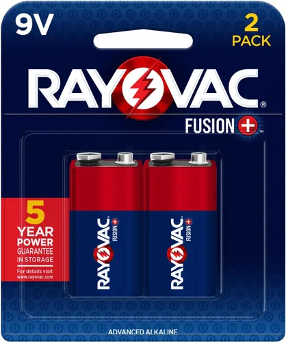 Miniatura 6 de Rayovac Baterías Fusion 9V (paquete de 2), pilas alcalinas de 9 voltios