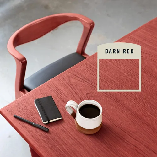 Miniatura 3 de Varathane Premium - Pintura para madera de secado rápido, 1 cuarto de galón, color rojo granero Granero rojo