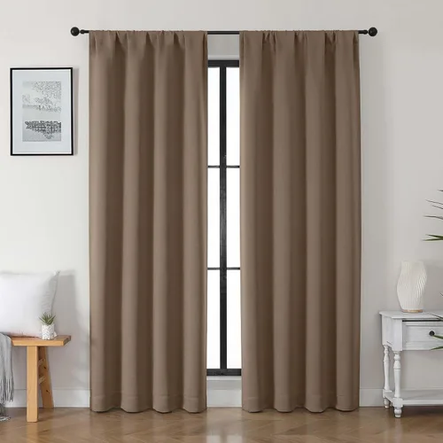 Miniatura 134 de Gwine Cortinas opacas para dormitorio, 54 pulgadas de largo, paneles de cortina de ventana con aislamiento térmico y reducción de ruido, cortinas