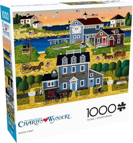 Miniatura 7 de Buffalo Games Charles Wysocki - Rompecabezas de 1000 piezas con escena de invierno festivo, 26.75 x 19.75 pulgadas, a partir de 14 años, póster