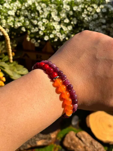 Miniatura 6 de Pulsera de riqueza Feng Shui, pulsera de prosperidad y buena suerte para mujeres y hombres, pulsera elástica con cuentas de 0.315 in, gradiente