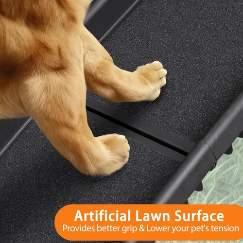 Miniatura 4 de JupiterForce Rampa plegable para perros para automóvil, rampa antideslizante para mascotas con superficie de alta tracción, rampas portátiles