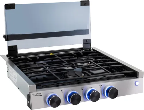 Miniatura 10 de RecPro - Estufa de gas integrada para RV 2 quemadores o 3 quemadores Estufa de cocina para RV Quemadores de 6,500 y 8,000 BTU Funda incluida