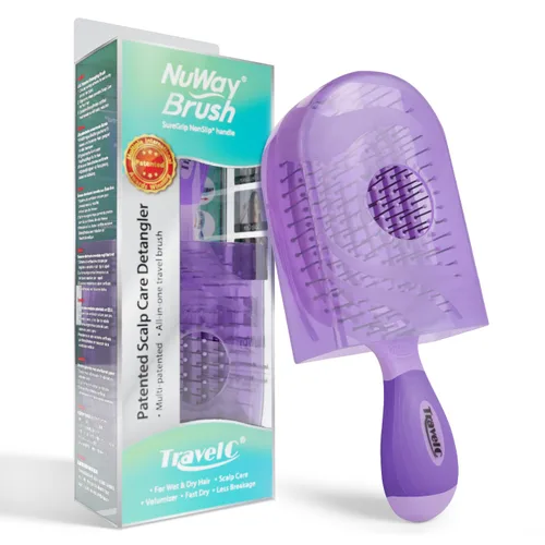 Miniatura 8 de NuWay 4HAIR® TravelC® Ventilado Patentado en EE.UU. para Todos los Tipos de Cabello es Seguro para Secador de Cabello (Azul Bebé)