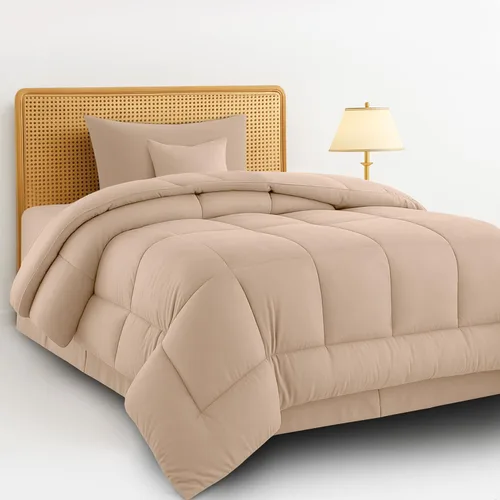 Miniatura 14 de Juego de colcha reversible LUX Décor de 4 piezas para cama individual, juego de ropa de cama impresa, microfibra en una bolsa, incluye 1 edredón, 1