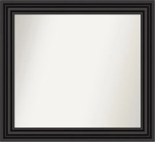 Miniatura 654 de Amanti Art Espejo personalizado, espejo de baño negro puente, espejo de pared o espejo de tocador de baño sobre el fregadero (26 x 26 pulgadas)