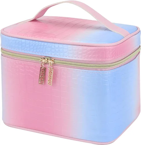 Bolsa Organizadora de Maquillaje, Bolsa de Viaje de Aseo para Mujeres, Bolsa de Cosméticos Resistente al Agua para Niñas, Bolsa de Maquillaje de