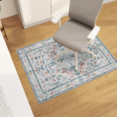 Miniatura 52 de chakme Tapete para silla de oficina para suelo de madera dura, 48 x 36 pulgadas, protector de escritorio de computadora de fácil deslizamiento