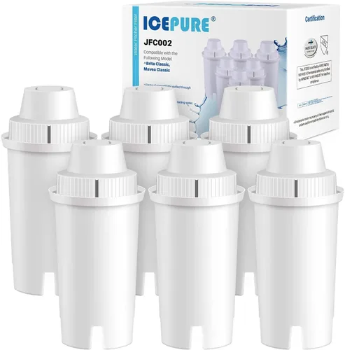 ICEPURE Filtro de agua de repuesto para filtro de agua estándar Brita®, jarras y dispensadores Brita®, Classic OB03, Everyday, UltraMax, Metro+, XL,