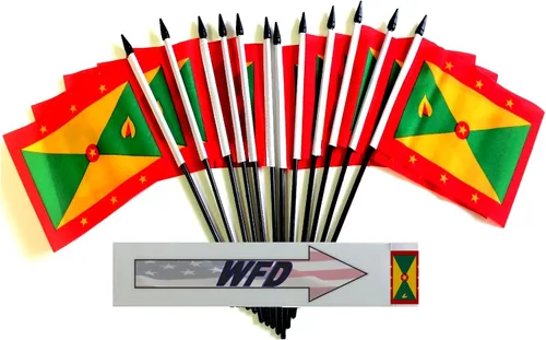 Miniatura 30 de World Flags Direct Banderas en miniatura de poliéster de Afganistán, paquete de 12, decoración de mesa de fiesta, desfiles, 4 x 6 pulgadas, verde