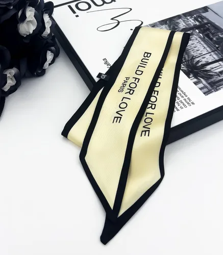 Miniatura 34 de Women's Designer Neckerchief Handbag Handle Ribbon Fashion Scarf Letter Printed Hair Tie