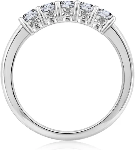 Miniatura 2 de Tienda Collection Sterling Silver Five-Stone Ring set with Round Cut Infinite Elements Cubic Zirconia