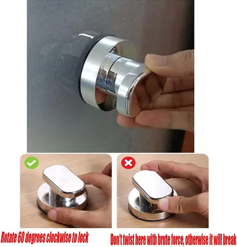 Miniatura 3 de WANLIAN - Potente manija de puerta de espejo de cristal con ventosa, pasamanos de pared con ventosa para refrigerador, cajón de nevera, manija