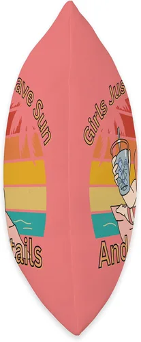 Miniatura 2 de You're Too Krazy Designs Girls Just Wanna Have Sun and Cocktails Squad Trip - Almohada para mujer, 16 x 16 pulgadas, multicolor