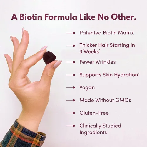 Miniatura 5 de Purity Products MyBiotin ProClinical Gomitas con Biotina - Cabello más grueso a partir de 3 semanas y combate las arrugas - MB40X Biotina Matrix