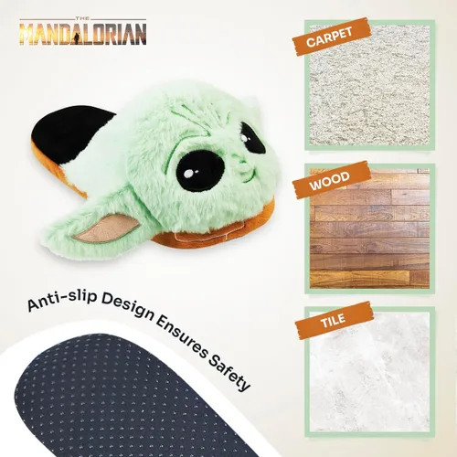 Miniatura 3 de Disney Pantuflas para mujer, esponjosas 3D antideslizantes, regalos de Baby Yoda