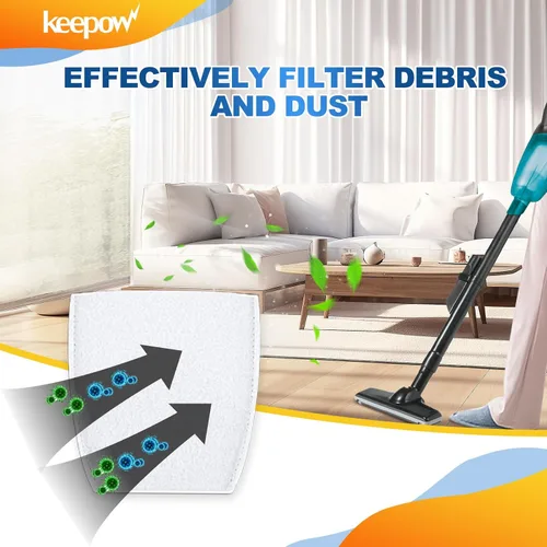 Miniatura 6 de KEEPOW Filtros de vacío compatibles con Makita T-03193 Filtro de vacío de repuesto compatible con aspiradoras Makita XLC02 LC01 BCL180 443060-3