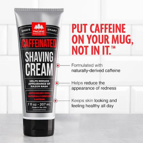 Miniatura 2 de Pacific Shaving Company Crema de Afeitar con Cafeína - Cafeína, Manteca de Karité + Menta Verde Crema de Afeitar Antioxidante - Fórmula Limpia