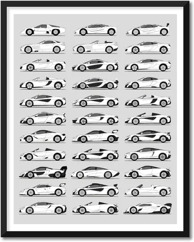 Miniatura 12 de Idea Network Póster hecho a mano compatible con Chevy impreso, arte de pared, decoración hecha a mano de lo mejor de las generaciones de Chevy